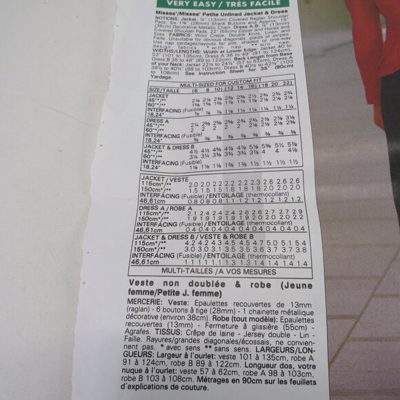 butterick 5171 sewing pattern EASY dress, jacket UNCUT - Picture 10 of 12